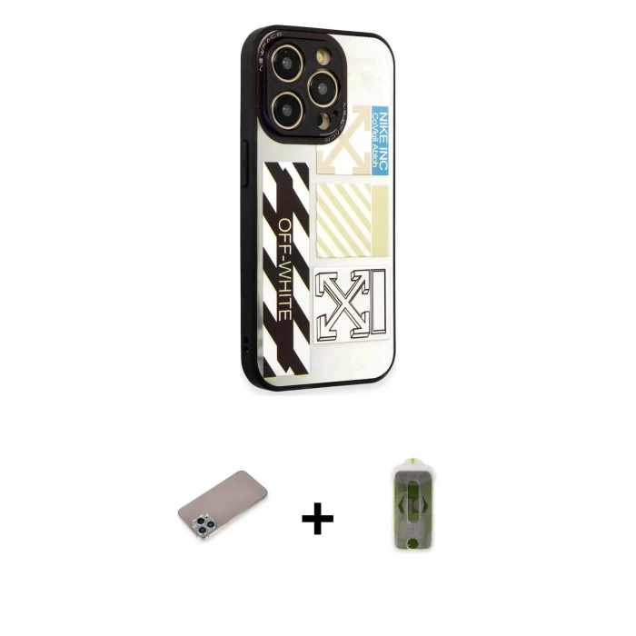 MARSİLYAN™- iPhone 12 Pro Max Kılıf Odak Klasik Serisi - Siyah Joko Magic 5D Hayalet Cam + Shine Kamera Lens Koruma Cam - SABE