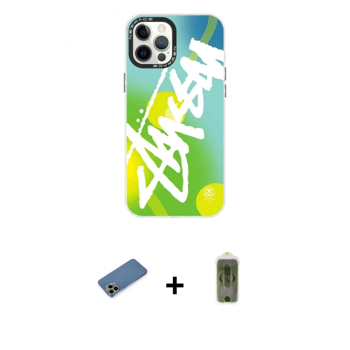 MARSİLYAN™- iPhone 12 Pro Max Kılıf Siluet Çizgi Koleksiyonu - Siyah Joko Magic 5D Hayalet Cam + Gold Shine Kamera Lens Koruma Cam