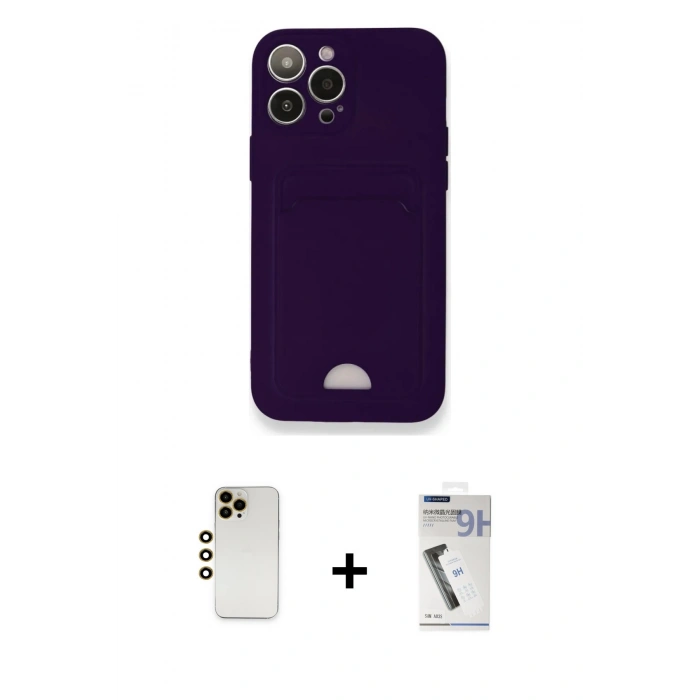 MARSİLYAN™- iPhone 12 Pro Max Kılıf Vadi Çizgi Prime - Şeffaf Uv Polymer Nano Ekran Koruyucu + Shine Kamera Lens - GD