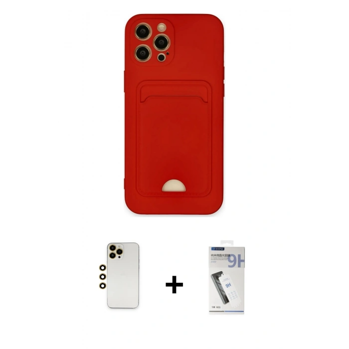 MARSİLYAN™- iPhone 12 Pro Max Kılıf Vadi Çizgi Prime - Şeffaf Uv Polymer Nano Ekran Koruyucu + Shine Kamera Lens - GD