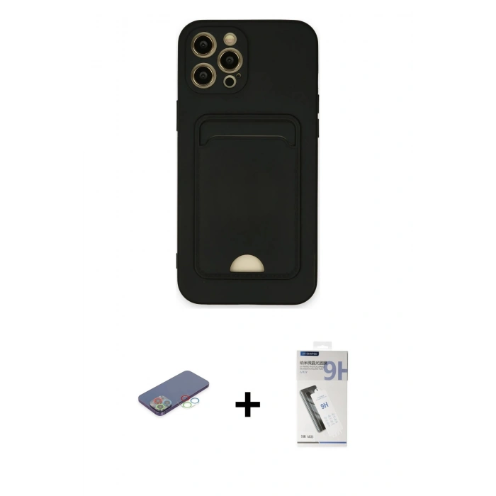 MARSİLYAN™- iPhone 12 Pro Max Kılıf Vadi Çizgi Prime - Şeffaf Uv Polymer Nano Ekran Koruyucu + Renkli Kamera Lens Koruma Cam - MI