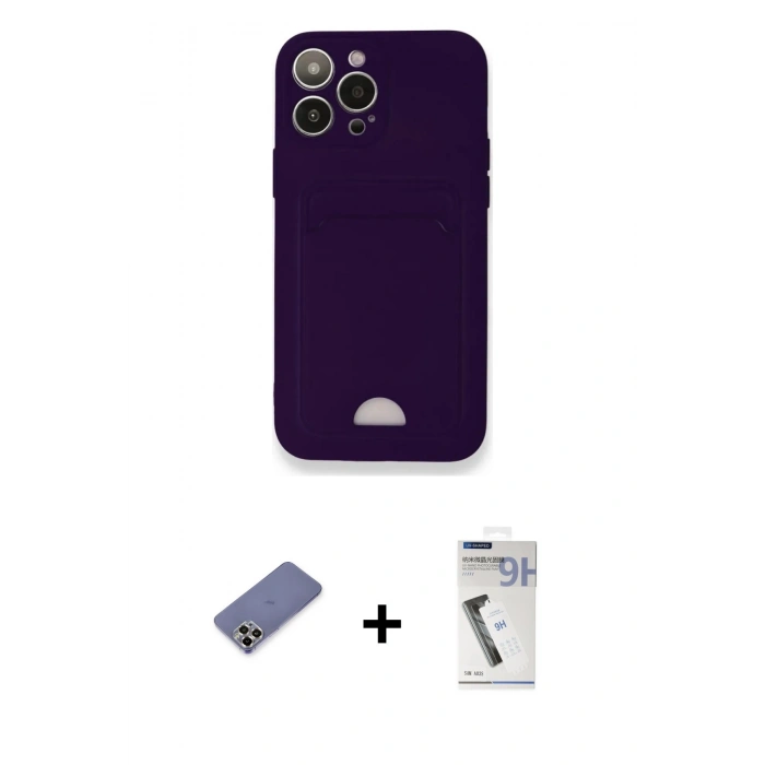 MARSİLYAN™- iPhone 12 Pro Max Kılıf Vadi Çizgi Prime - Şeffaf Uv Polymer Nano Ekran Koruyucu + Metal Kamera Lens Koruma Cam - GD