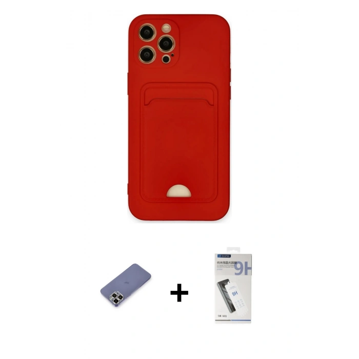 MARSİLYAN™- iPhone 12 Pro Max Kılıf Vadi Çizgi Prime - Şeffaf Uv Polymer Nano Ekran Koruyucu + Metal Kamera Lens Koruma Cam - GD