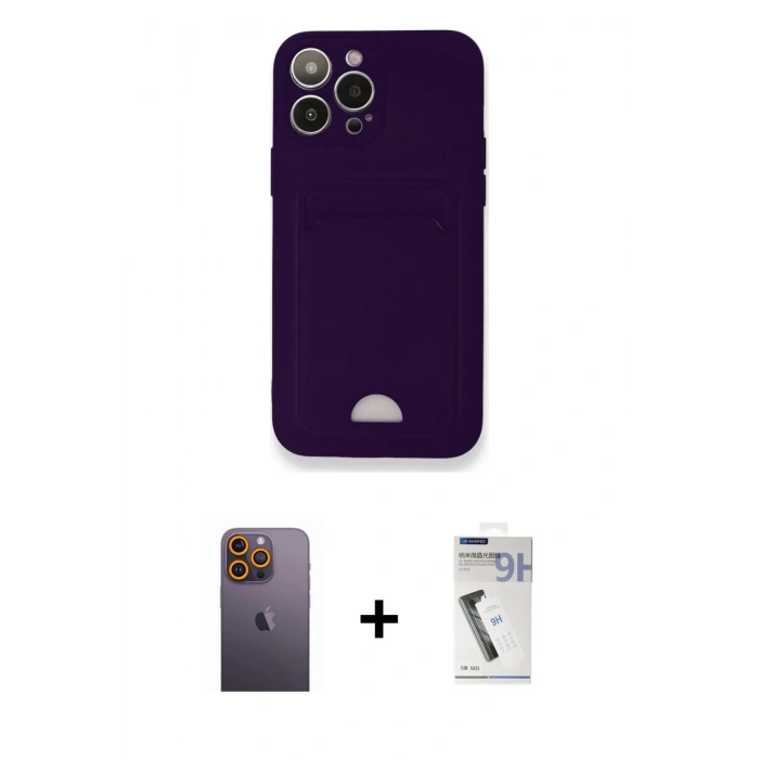 MARSİLYAN™- iPhone 12 Pro Max Kılıf Vadi Çizgi Prime - Şeffaf Uv Polymer Nano Ekran Koruyucu + Neon Fosforlu Kamera Lens - SI