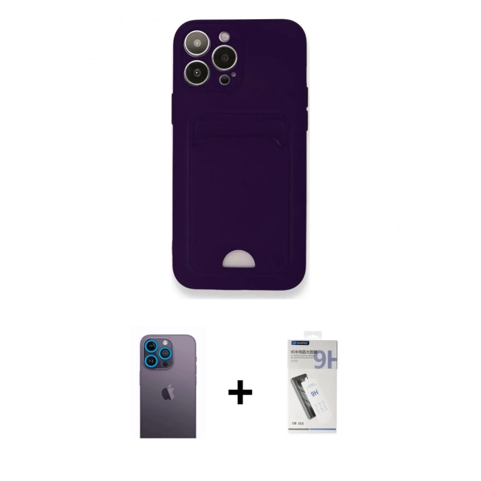 MARSİLYAN™- iPhone 12 Pro Max Kılıf Vadi Çizgi Prime - Şeffaf Uv Polymer Nano Ekran Koruyucu + Neon Fosforlu Kamera Lens - MI