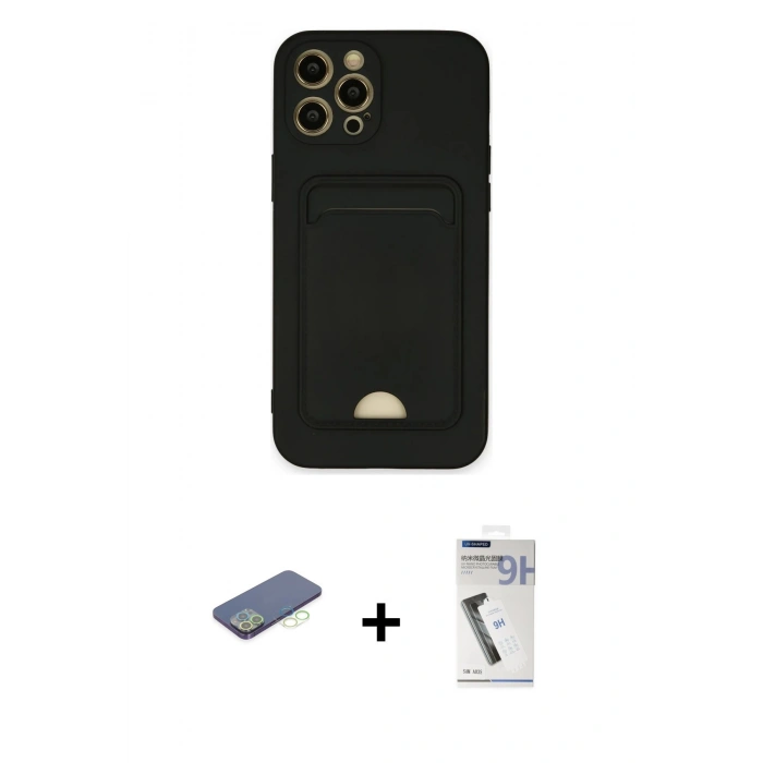 MARSİLYAN™- iPhone 12 Pro Max Kılıf Vadi Çizgi Prime - Şeffaf Uv Polymer Nano Ekran Koruyucu + Renkli Kamera Lens Koruma Cam - YL