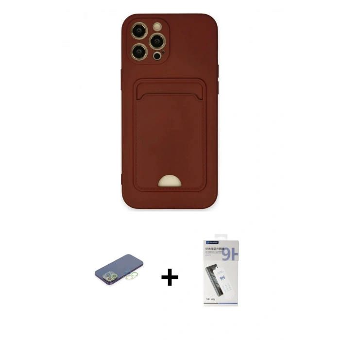 MARSİLYAN™- iPhone 12 Pro Max Kılıf Vadi Çizgi Prime - Şeffaf Uv Polymer Nano Ekran Koruyucu + Renkli Kamera Lens Koruma Cam - YL