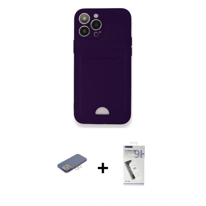 MARSİLYAN™- iPhone 12 Pro Max Kılıf Vadi Çizgi Prime - Şeffaf Uv Polymer Nano Ekran Koruyucu + Renkli Kamera Lens Koruma Cam - PE