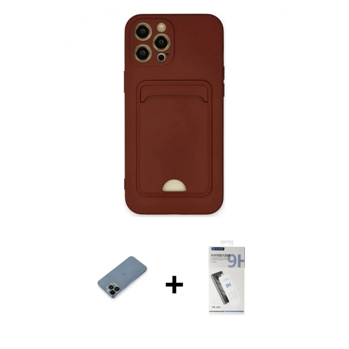 MARSİLYAN™- iPhone 12 Pro Max Kılıf Vadi Çizgi Prime - Şeffaf Uv Polymer Nano Ekran Koruyucu + Shine Kamera Lens Koruma Cam - SH