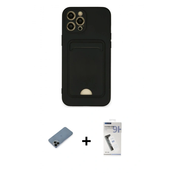 MARSİLYAN™- iPhone 12 Pro Max Kılıf Vadi Çizgi Prime - Şeffaf Uv Polymer Nano Ekran Koruyucu + Shine Kamera Lens Koruma Cam - SH