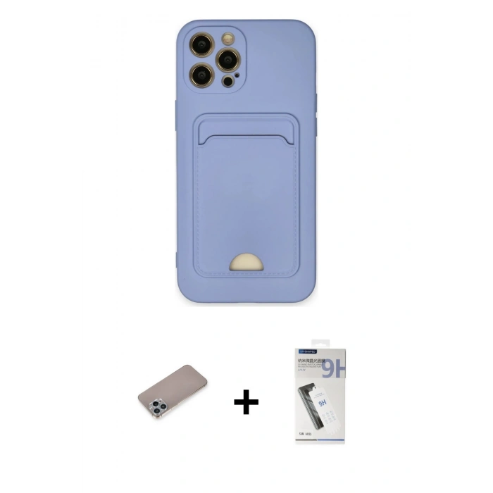 MARSİLYAN™- iPhone 12 Pro Max Kılıf Vadi Çizgi Prime - Şeffaf Uv Polymer Nano Ekran Koruyucu + Shine Kamera Lens Koruma Cam - SABE