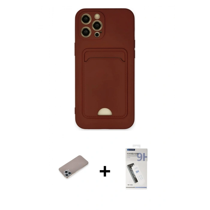 MARSİLYAN™- iPhone 12 Pro Max Kılıf Vadi Çizgi Prime - Şeffaf Uv Polymer Nano Ekran Koruyucu + Shine Kamera Lens Koruma Cam - SABE