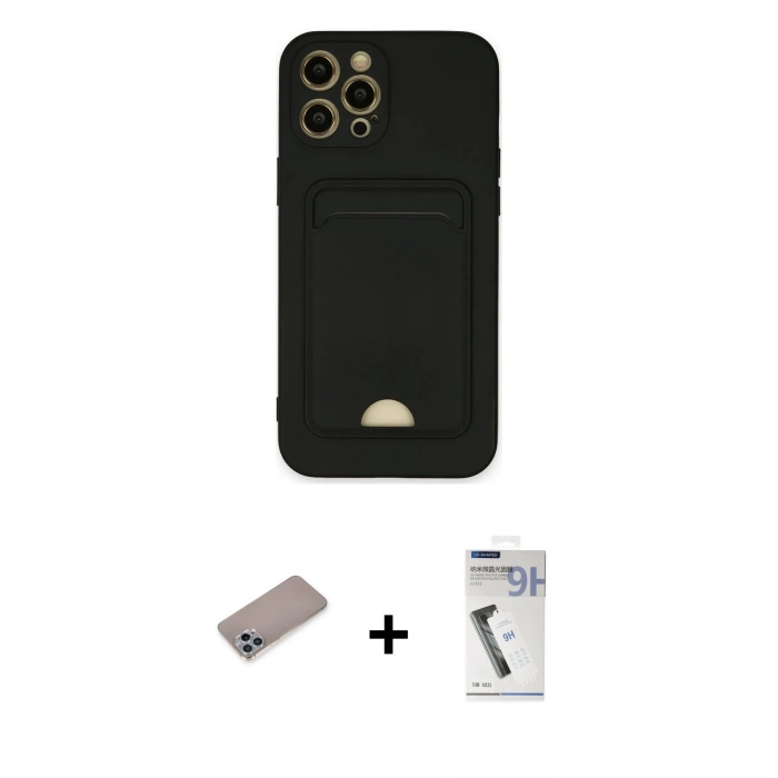 MARSİLYAN™- iPhone 12 Pro Max Kılıf Vadi Çizgi Prime - Şeffaf Uv Polymer Nano Ekran Koruyucu + Shine Kamera Lens Koruma Cam - SABE