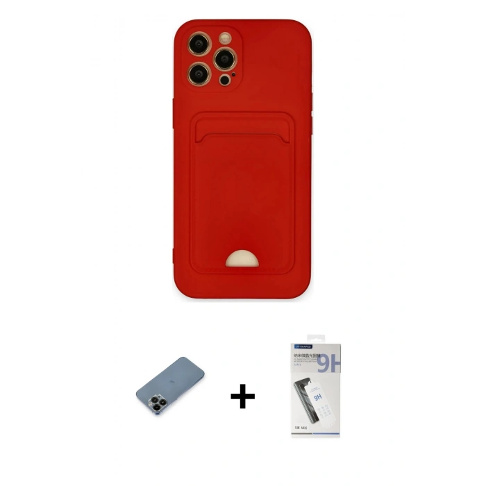 MARSİLYAN™- iPhone 12 Pro Max Kılıf Vadi Çizgi Prime - Şeffaf Uv Polymer Nano Ekran Koruyucu + Shine Kamera Lens Koruma Cam - SH