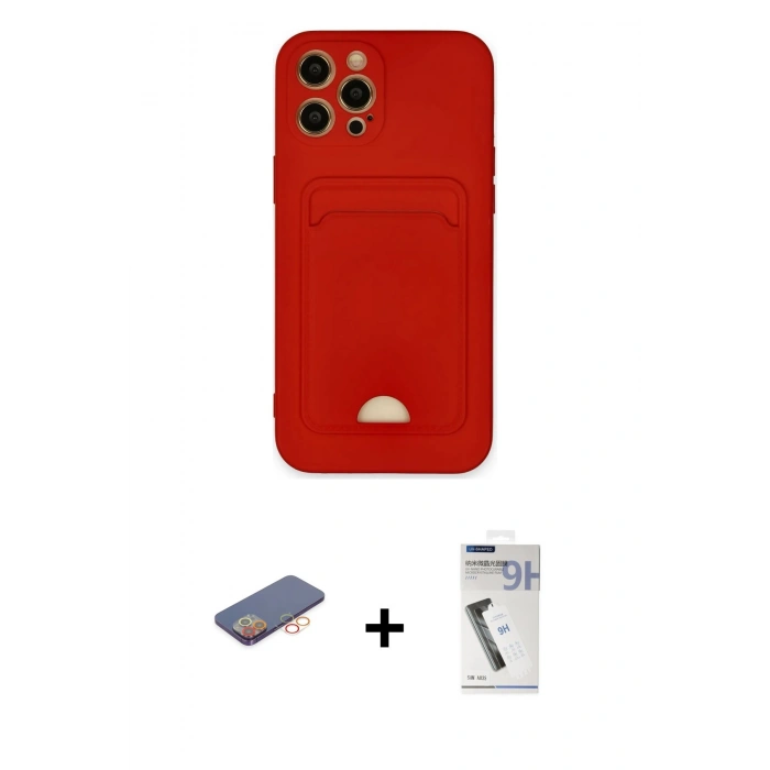 MARSİLYAN™- iPhone 12 Pro Max Kılıf Vadi Çizgi Prime - Şeffaf Uv Polymer Nano Ekran Koruyucu + Renkli Kamera Lens Koruma Cam - TU