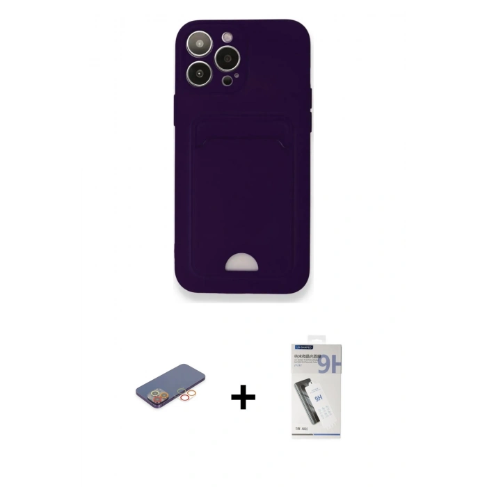 MARSİLYAN™- iPhone 12 Pro Max Kılıf Vadi Çizgi Prime - Şeffaf Uv Polymer Nano Ekran Koruyucu + Renkli Kamera Lens Koruma Cam - TU