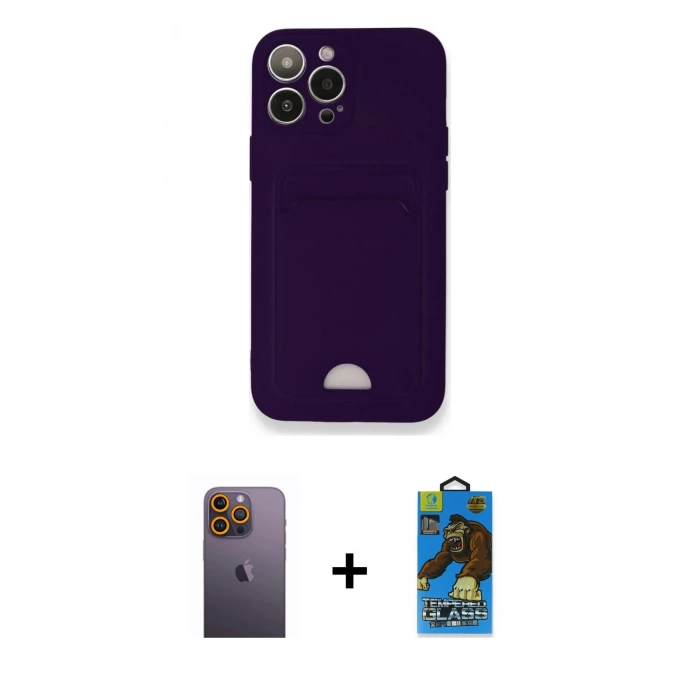 MARSİLYAN™- iPhone 12 Pro Max Kılıf Vadi Çizgi Prime - Siyah 18D Cam Ekran Koruyucu + Sarı Neon Fosforlu Kamera Lens
