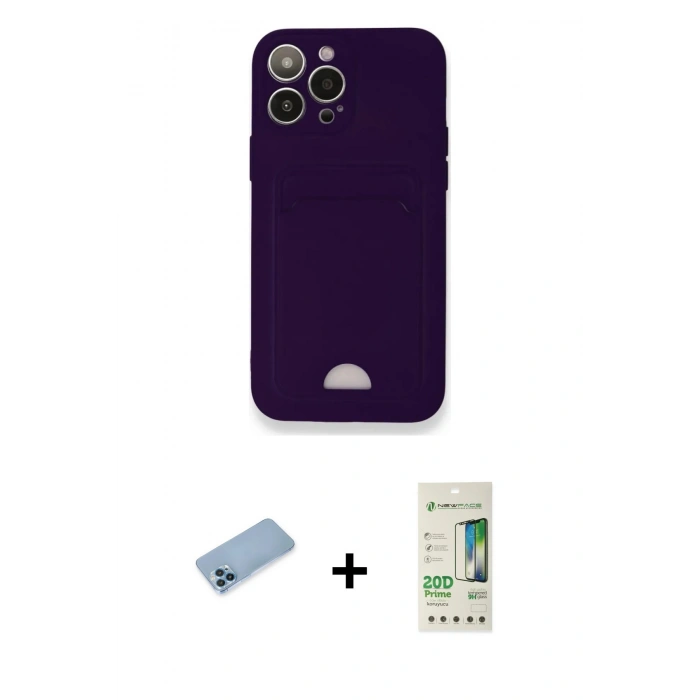 MARSİLYAN™- iPhone 12 Pro Max Kılıf Vadi Çizgi Prime - Siyah 20D Premium Cam Ekran Koruyucu + Shine Kamera Lens Koruma Cam - MI