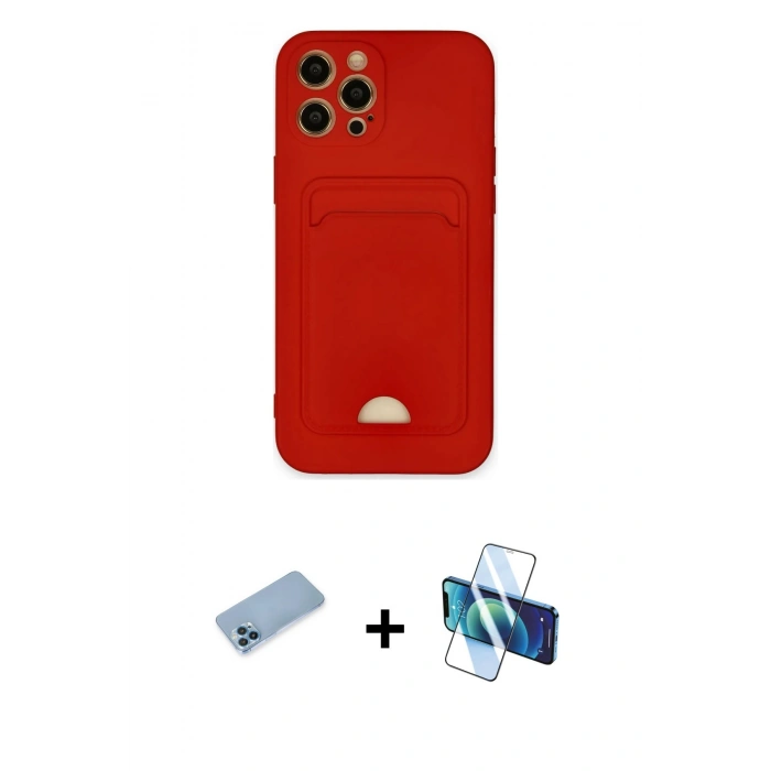 MARSİLYAN™- iPhone 12 Pro Max Kılıf Vadi Çizgi Prime - Siyah 3D Antistatik Cam Ekran Koruyucu + Shine Kamera Lens Koruma Cam - MI