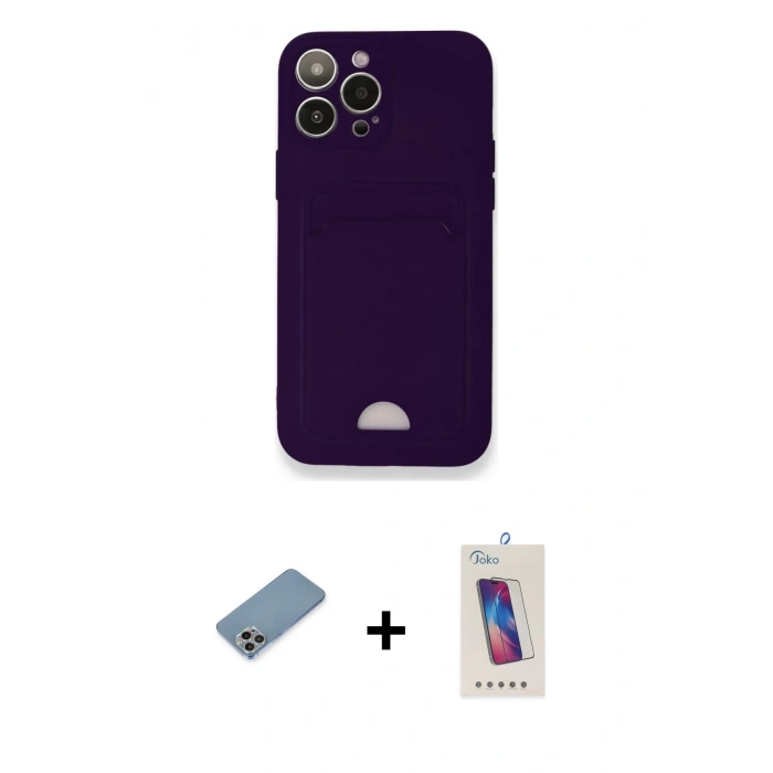 MARSİLYAN™- iPhone 12 Pro Max Kılıf Vadi Çizgi Prime - Siyah Joko 5D Cam + Shine Kamera Lens Koruma Cam - GI