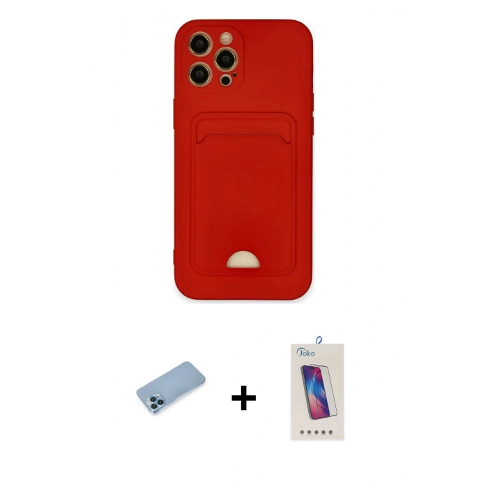 MARSİLYAN™- iPhone 12 Pro Max Kılıf Vadi Çizgi Prime - Siyah Joko 5D Cam + Shine Kamera Lens Koruma Cam - MI