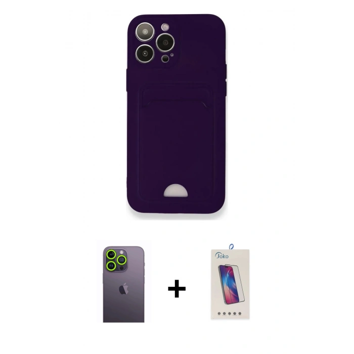 MARSİLYAN™- iPhone 12 Pro Max Kılıf Vadi Çizgi Prime - Siyah Joko 5D Cam + Neon Fosforlu Kamera Lens - YL