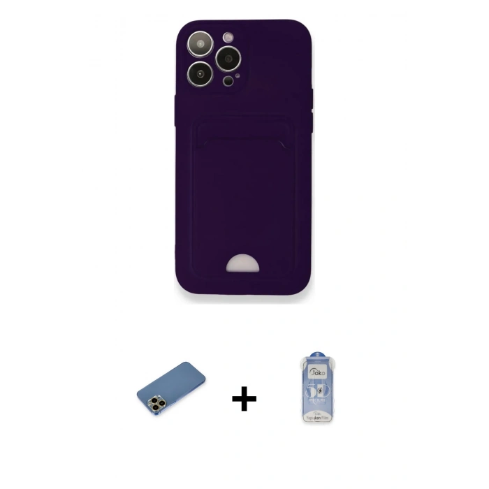 MARSİLYAN™- iPhone 12 Pro Max Kılıf Vadi Çizgi Prime - Siyah Joko Magic 5D Cam + Shine Kamera Lens Koruma Cam - GD