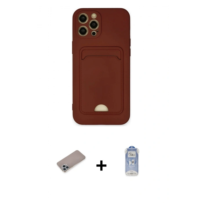 MARSİLYAN™- iPhone 12 Pro Max Kılıf Vadi Çizgi Prime - Siyah Joko Magic 5D Cam + Shine Kamera Lens Koruma Cam - SABE