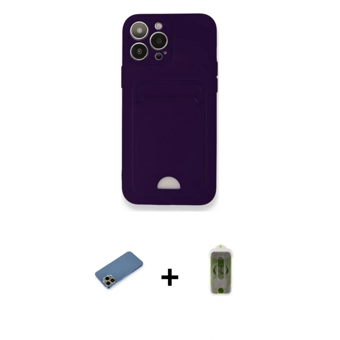 MARSİLYAN™- iPhone 12 Pro Max Kılıf Vadi Çizgi Prime - Siyah Joko Magic 5D Hayalet Cam + Shine Kamera Lens Koruma Cam - GD