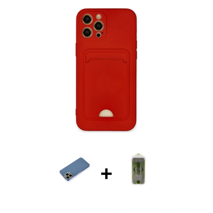 MARSİLYAN™- iPhone 12 Pro Max Kılıf Vadi Çizgi Prime - Siyah Joko Magic 5D Hayalet Cam + Shine Kamera Lens Koruma Cam - GD