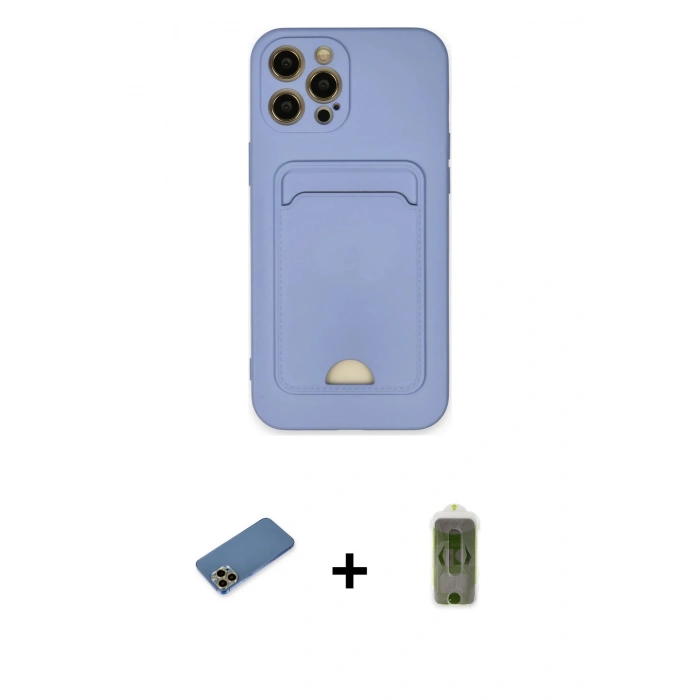 MARSİLYAN™- iPhone 12 Pro Max Kılıf Vadi Çizgi Prime - Siyah Joko Magic 5D Hayalet Cam + Shine Kamera Lens Koruma Cam - GD