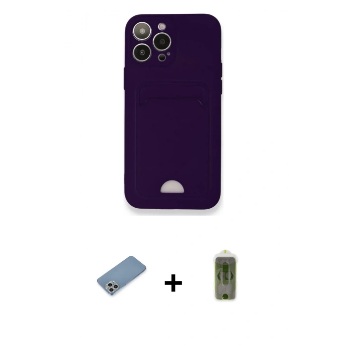 MARSİLYAN™- iPhone 12 Pro Max Kılıf Vadi Çizgi Prime - Siyah Joko Magic 5D Hayalet Cam + Shine Kamera Lens Koruma Cam - GS