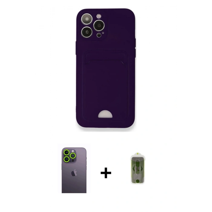 MARSİLYAN™- iPhone 12 Pro Max Kılıf Vadi Çizgi Prime - Siyah Joko Magic 5D Hayalet Cam + Neon Fosforlu Kamera Lens - YL