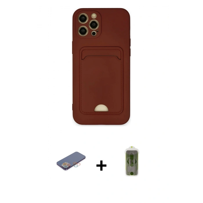MARSİLYAN™- iPhone 12 Pro Max Kılıf Vadi Çizgi Prime - Siyah Joko Magic 5D Hayalet Cam + Renkli Kamera Lens Koruma Cam - PE