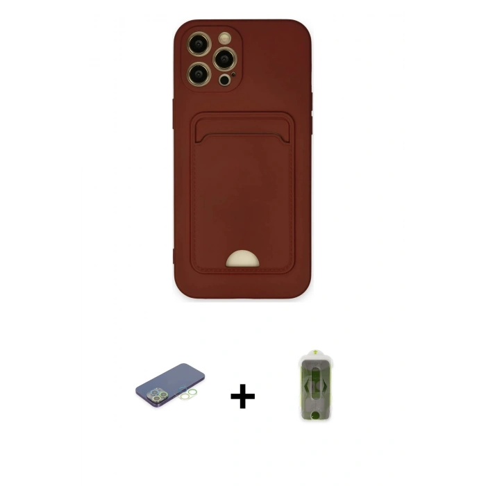MARSİLYAN™- iPhone 12 Pro Max Kılıf Vadi Çizgi Prime - Siyah Joko Magic 5D Hayalet Cam + Renkli Kamera Lens Koruma Cam - YL