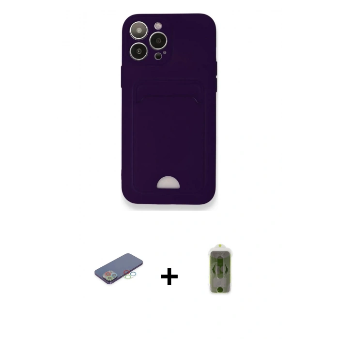 MARSİLYAN™- iPhone 12 Pro Max Kılıf Vadi Çizgi Prime - Siyah Joko Magic 5D Hayalet Cam + Renkli Kamera Lens Koruma Cam - MI