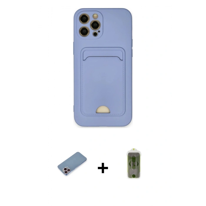 MARSİLYAN™- iPhone 12 Pro Max Kılıf Vadi Çizgi Prime - Siyah Joko Magic 5D Hayalet Cam + Shine Kamera Lens Koruma Cam - PE
