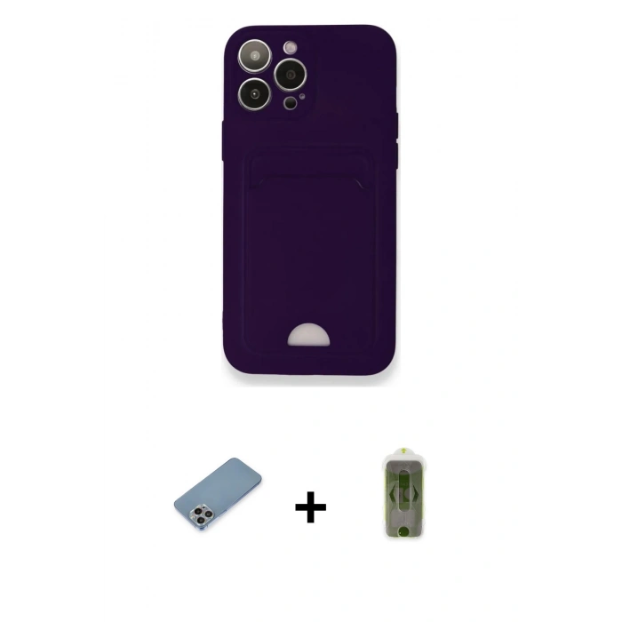MARSİLYAN™- iPhone 12 Pro Max Kılıf Vadi Çizgi Prime - Siyah Joko Magic 5D Hayalet Cam + Shine Kamera Lens Koruma Cam - GI