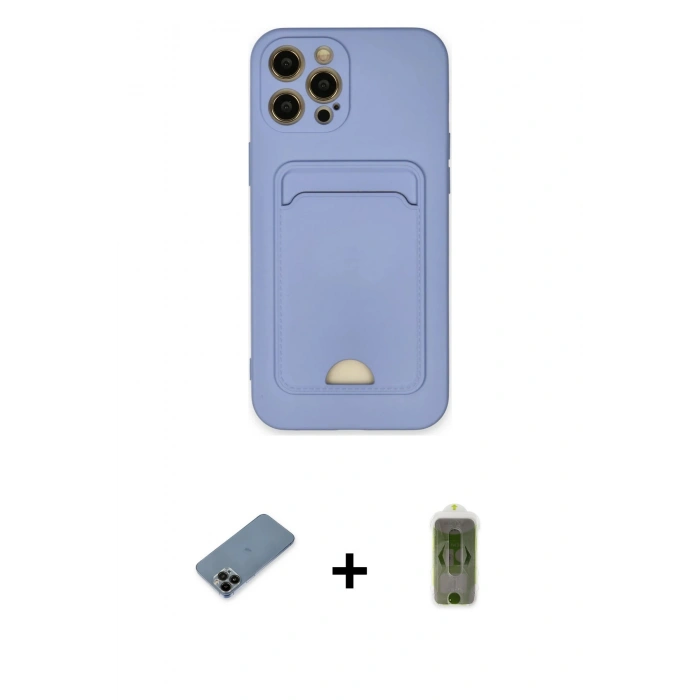 MARSİLYAN™- iPhone 12 Pro Max Kılıf Vadi Çizgi Prime - Siyah Joko Magic 5D Hayalet Cam + Shine Kamera Lens Koruma Cam - SH