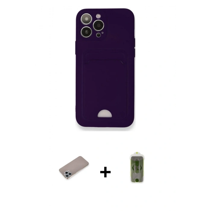 MARSİLYAN™- iPhone 12 Pro Max Kılıf Vadi Çizgi Prime - Siyah Joko Magic 5D Hayalet Cam + Shine Kamera Lens Koruma Cam - SABE