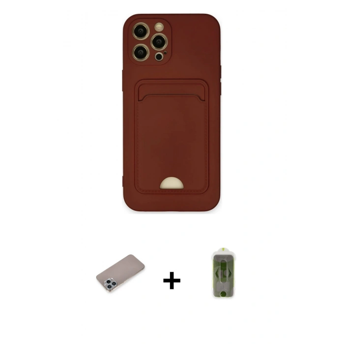 MARSİLYAN™- iPhone 12 Pro Max Kılıf Vadi Çizgi Prime - Siyah Joko Magic 5D Hayalet Cam + Shine Kamera Lens Koruma Cam - SABE