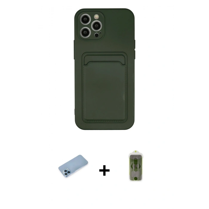 MARSİLYAN™- iPhone 12 Pro Max Kılıf Vadi Çizgi Prime - Siyah Joko Magic 5D Hayalet Cam + Shine Kamera Lens Koruma Cam - MI