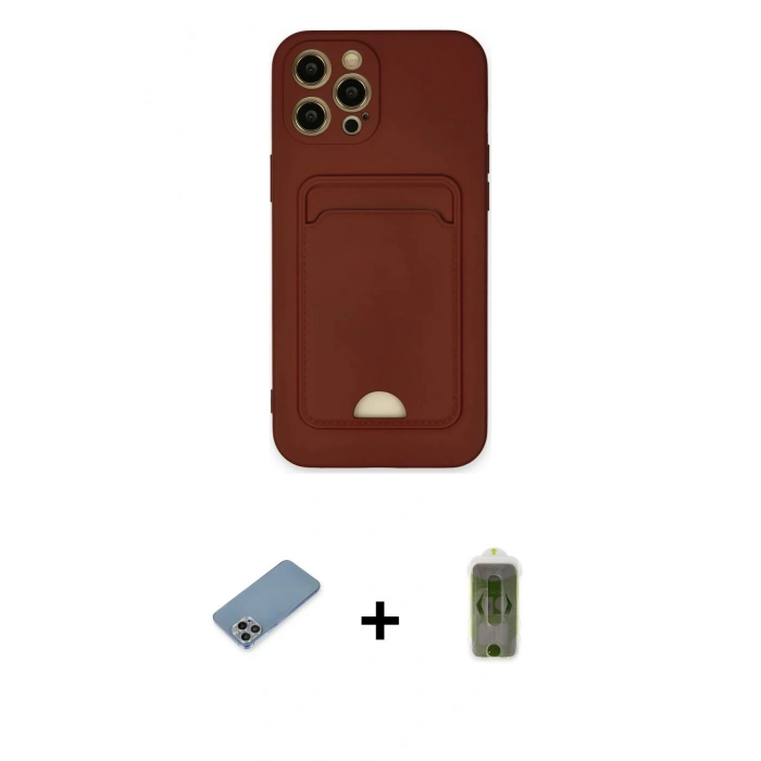 MARSİLYAN™- iPhone 12 Pro Max Kılıf Vadi Çizgi Prime - Siyah Joko Magic 5D Hayalet Cam + Shine Kamera Lens Koruma Cam - GI