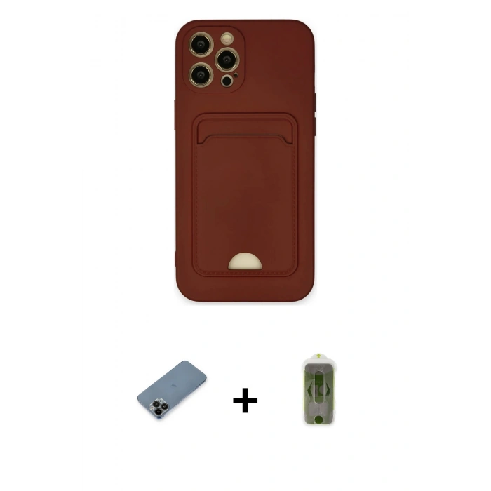 MARSİLYAN™- iPhone 12 Pro Max Kılıf Vadi Çizgi Prime - Siyah Joko Magic 5D Hayalet Cam + Shine Kamera Lens Koruma Cam - SH