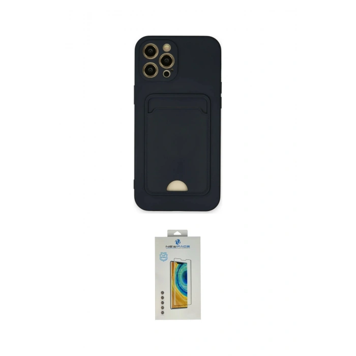 MARSİLYAN™- iPhone 12 Pro Max Kılıf Vadi Çizgi Prime - Siyah Polymer Nano Ekran Koruyucu