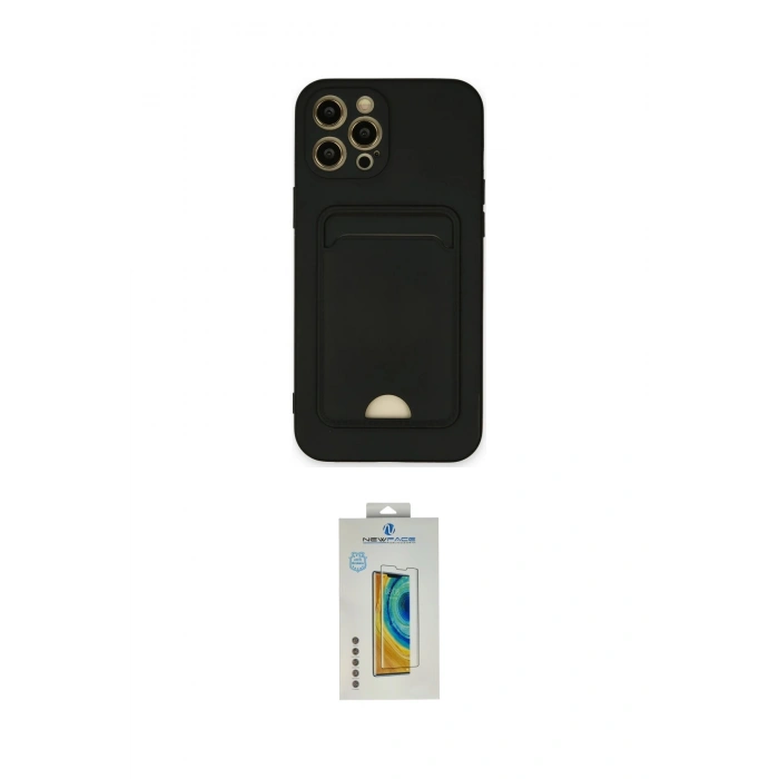 MARSİLYAN™- iPhone 12 Pro Max Kılıf Vadi Çizgi Prime - Siyah Polymer Nano Ekran Koruyucu