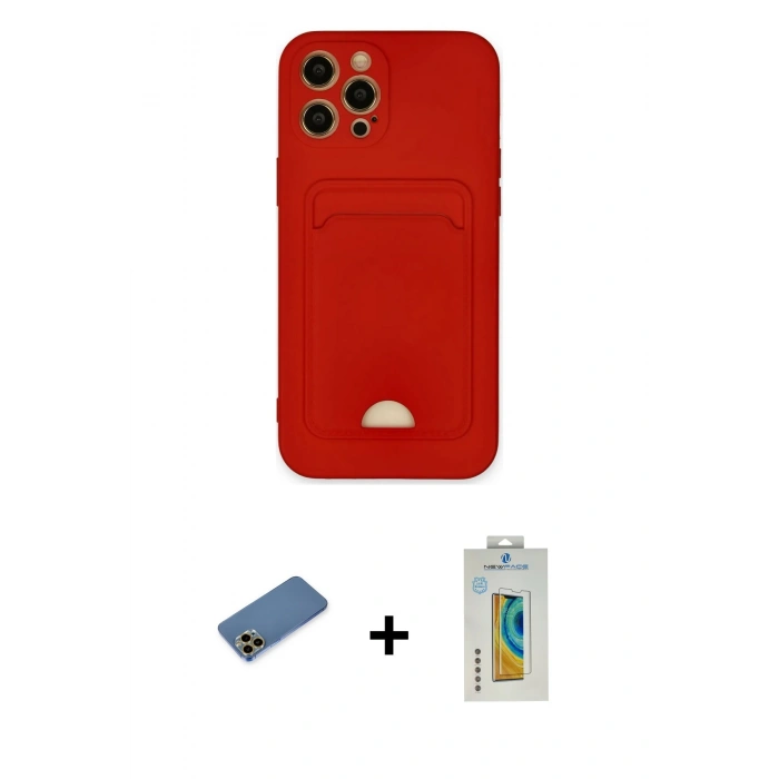 MARSİLYAN™- iPhone 12 Pro Max Kılıf Vadi Çizgi Prime - Siyah Polymer Nano Ekran Koruyucu + Shine Kamera Lens Koruma Cam - GD