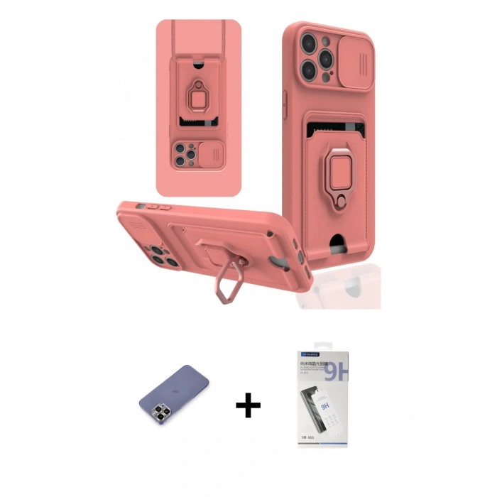 MARSİLYAN™- iPhone 12 Pro Max Kılıf Vadi Form Prime - Şeffaf Uv Polymer Nano Ekran Koruyucu + Metal Kamera Lens Koruma Cam - GD