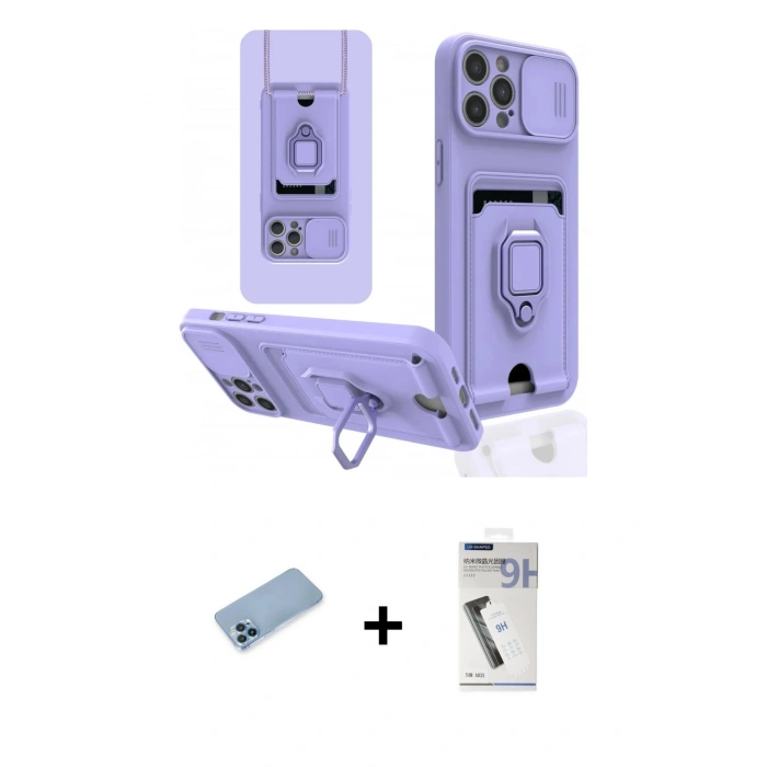 MARSİLYAN™- iPhone 12 Pro Max Kılıf Vadi Form Prime - Şeffaf Uv Polymer Nano Ekran Koruyucu + Shine Kamera Lens Koruma Cam - MI