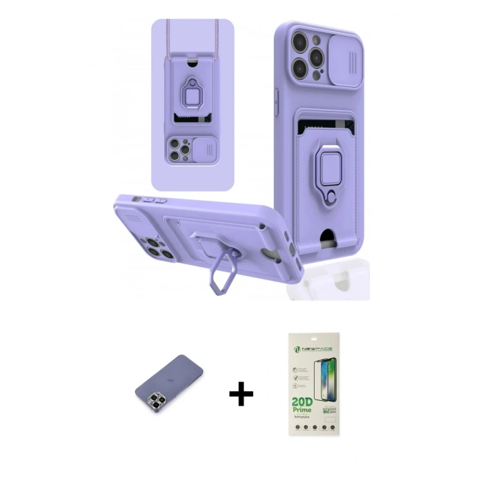 MARSİLYAN™- iPhone 12 Pro Max Kılıf Vadi Form Prime - Siyah 20D Premium Cam Ekran Koruyucu + Metal Kamera Lens Koruma Cam - GD